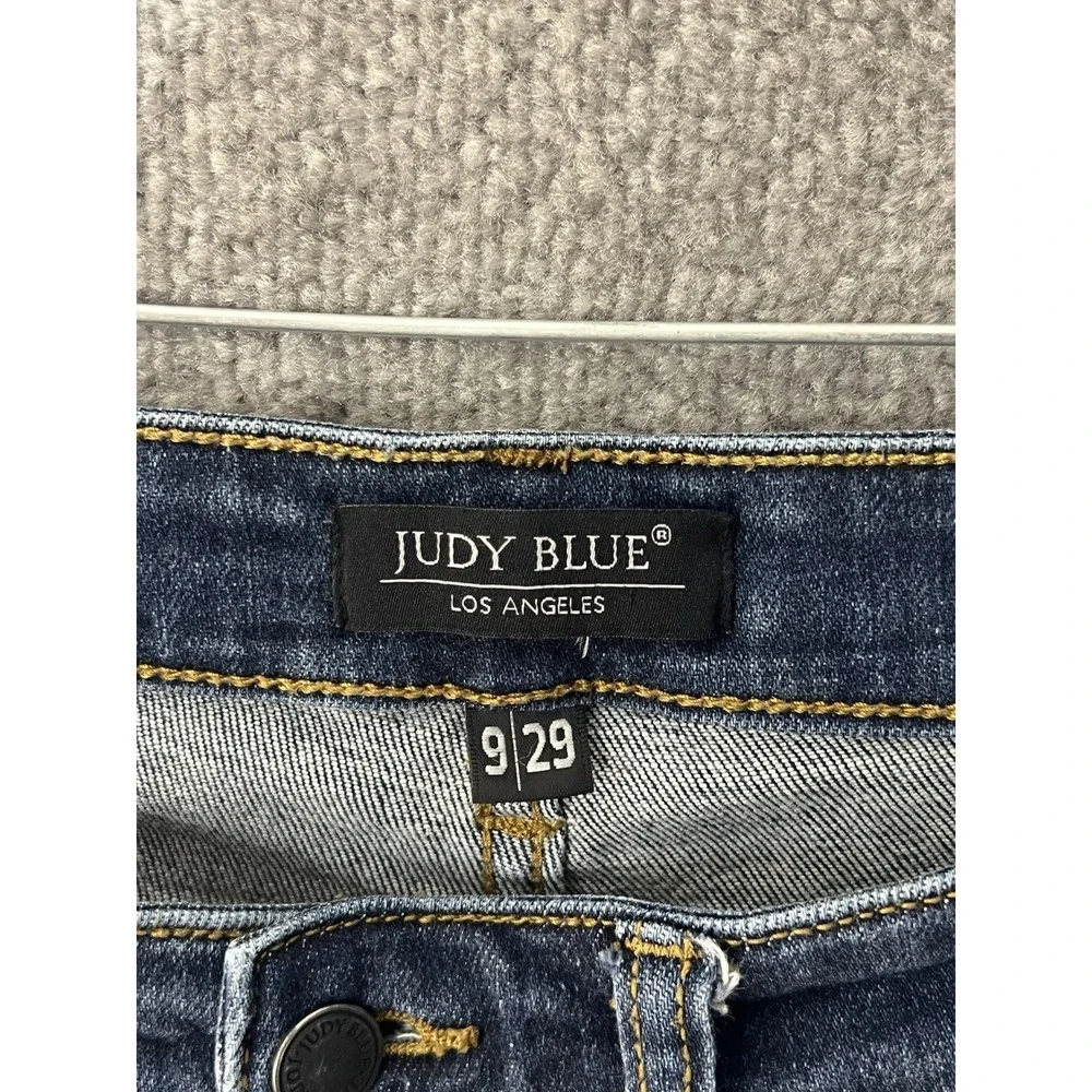 Judy Blue Skinny Fit Jeans Juniors Size 9/29 Blue Distressed Stretch Mid Rise